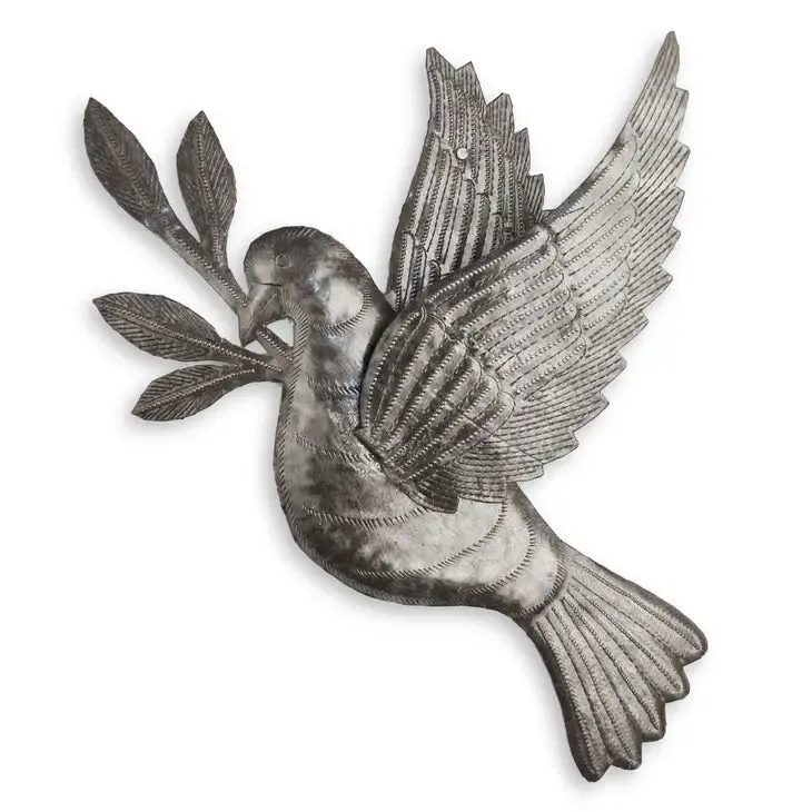 Descending Dove Metal Wall Art