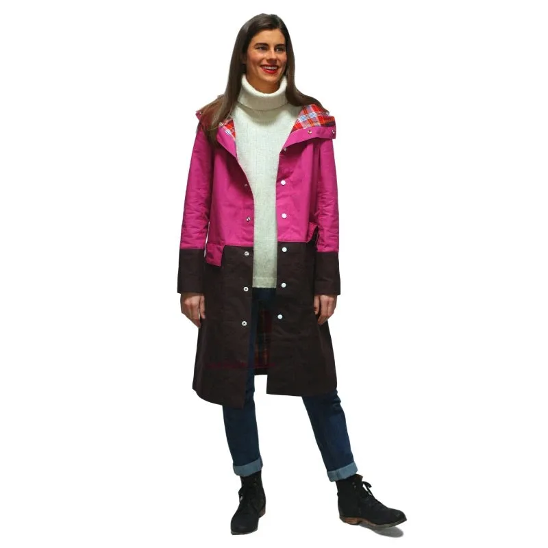 Dry Organic Cotton Oilskin / Magenta