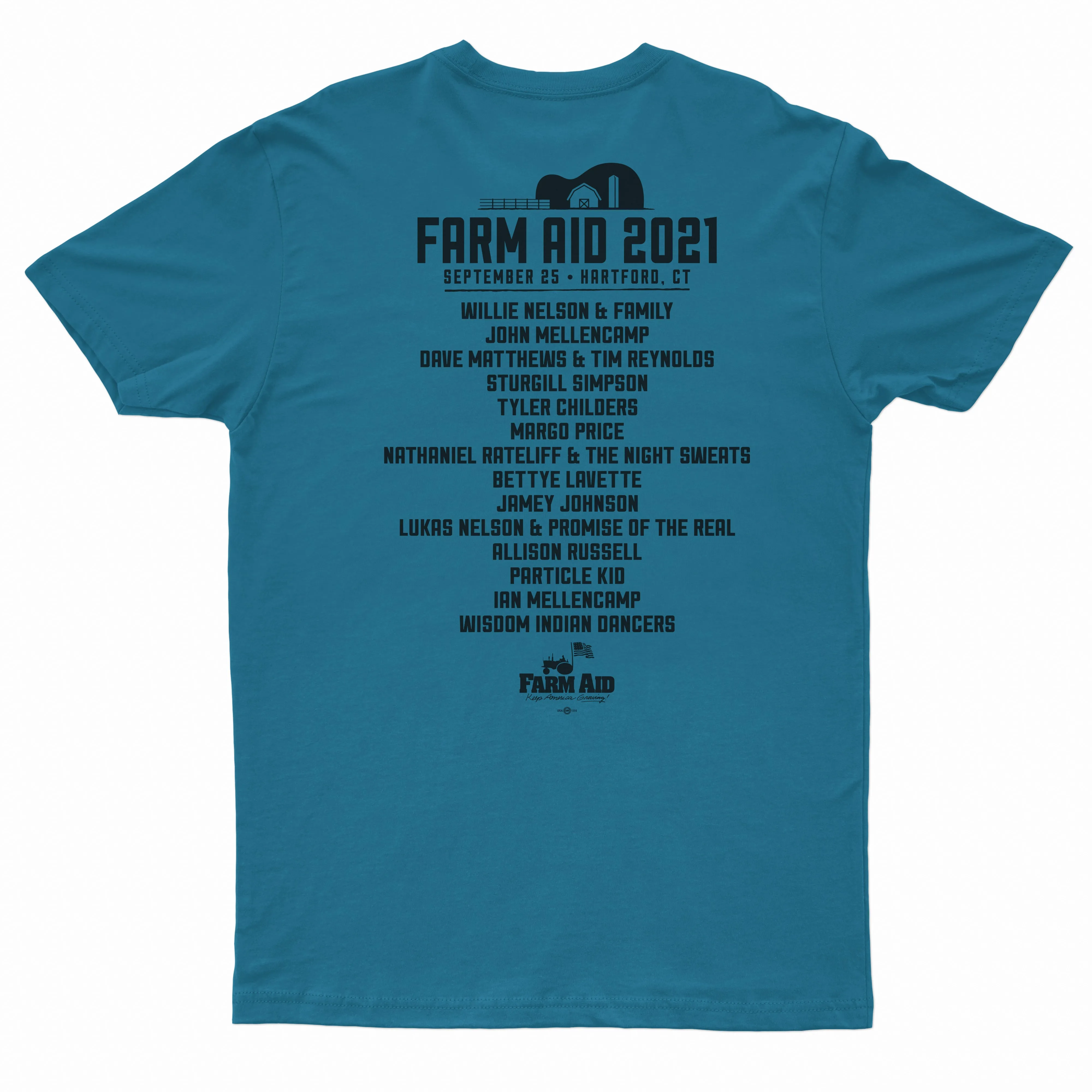 Farm Aid 2021 Plug In Tee- Ocean Blue