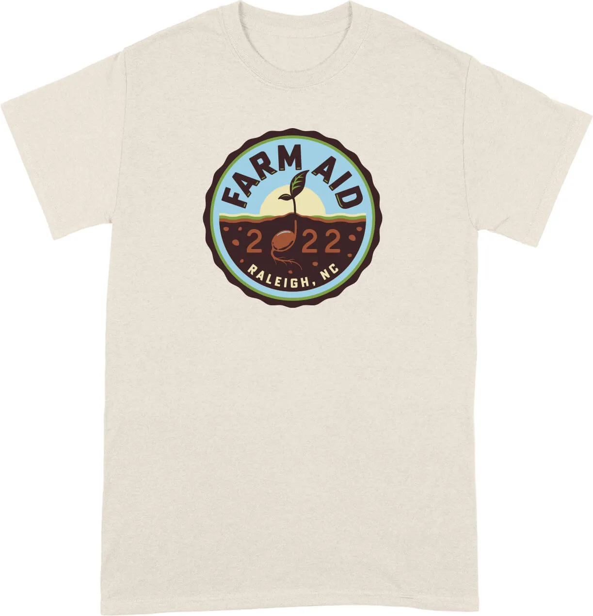 Farm Aid 2022 Concert Logo Unisex Tee- Natural