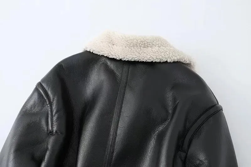 Faux Leather Coat Vintage