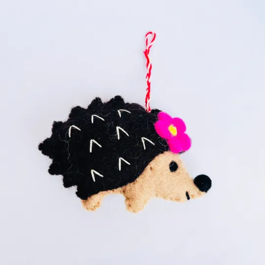 Felt Hedgehog Ornament