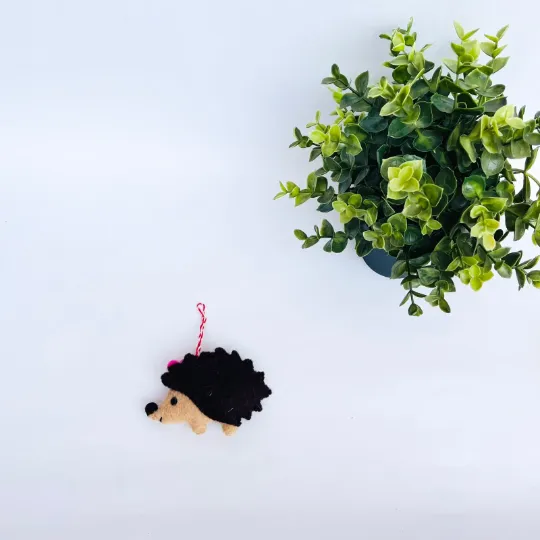 Felt Hedgehog Ornament