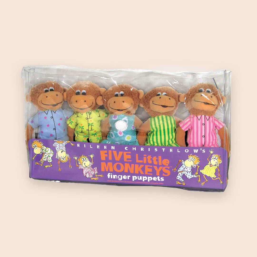 Five Little Monkeys Book by Eileen Christelow & Puppets