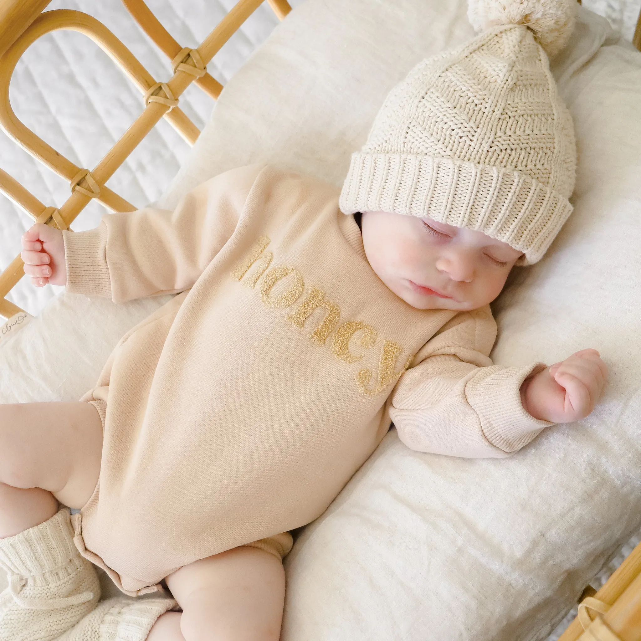 Fleece Jumper Romper - Honey