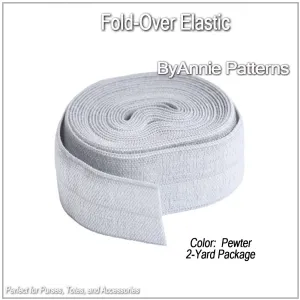 Fold-Over Elastic - 20mm - 2 Yards - Pewter