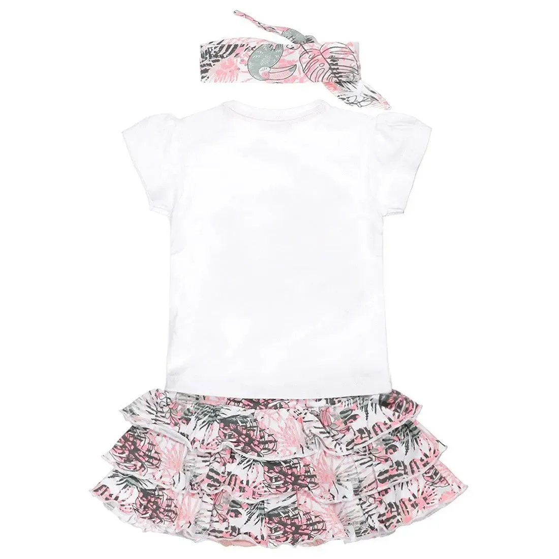 Girls baby Set With T-shirt and Skirt White Cockatoo | Dirkje