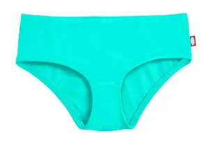 Girls Recycled Nylon UPF 50  Swim Brief | Aqua