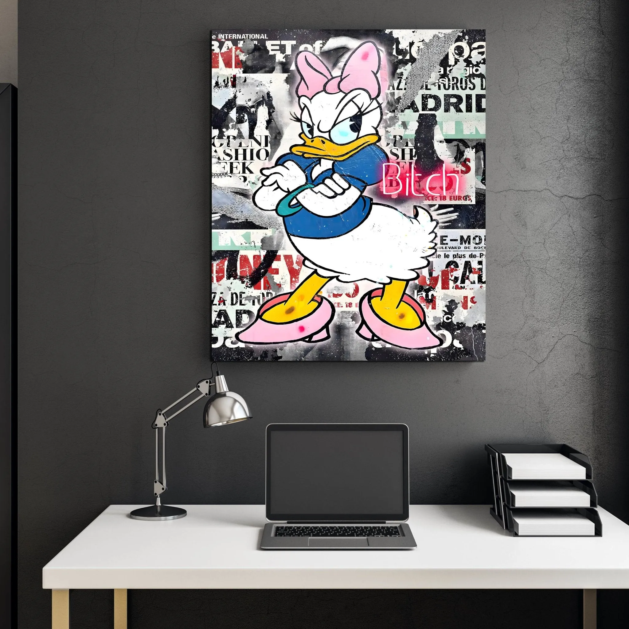 Lady Duck Graffiti Wall Art