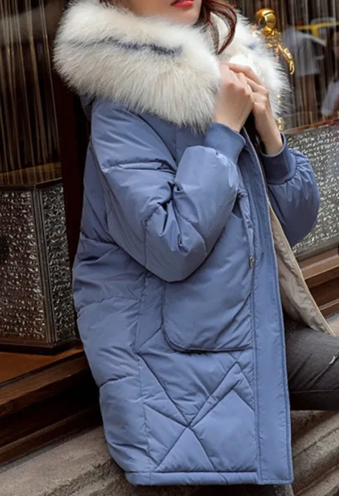 Large Fur Collar Down Padded Jacket Women