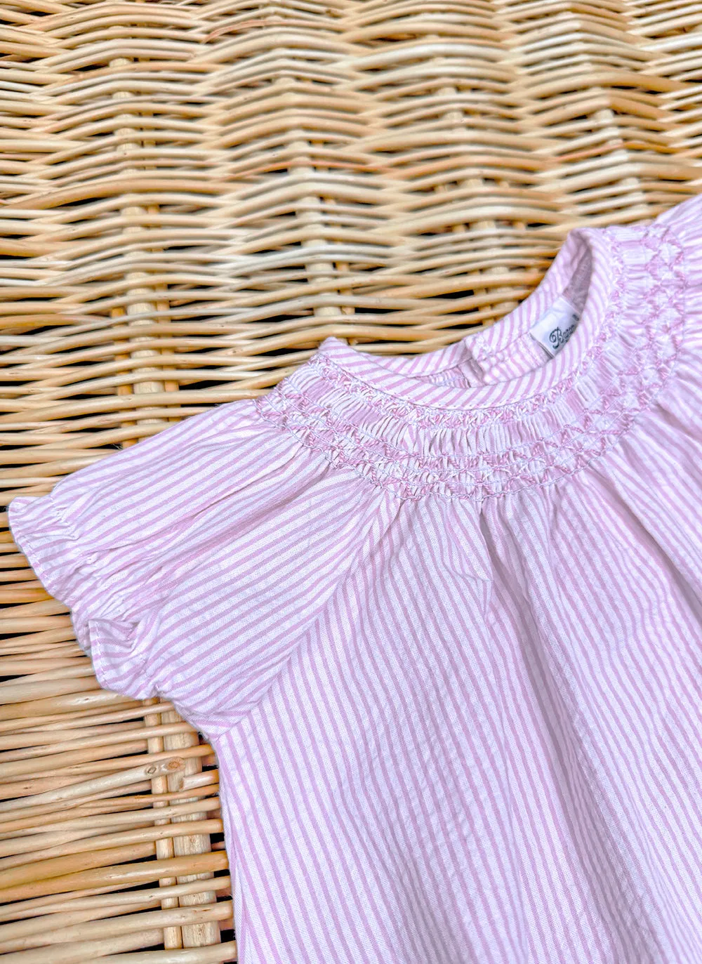 Little Girly Striped Smock Set