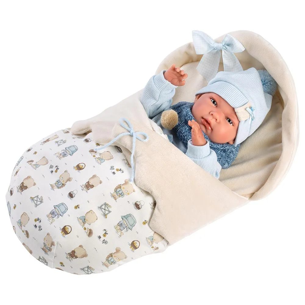 Llorens - Newborn Baby Boy Doll with Deluxe Sleeping Bag, Clothing & Accessories: Nico 40cm