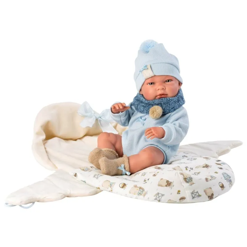 Llorens - Newborn Baby Boy Doll with Deluxe Sleeping Bag, Clothing & Accessories: Nico 40cm