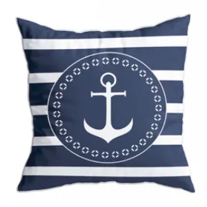 Marine Business Santorini Cushion 40x40 Anchor Stripes Navy