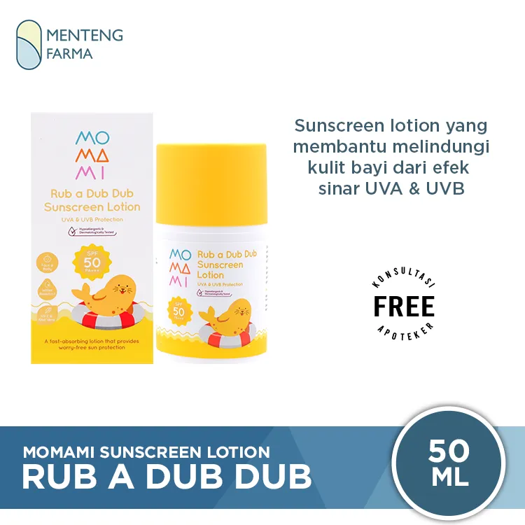 Momami Rub a Dub Dub Sunscreen Lotion 50 mL -  Krim Tabir Surya Bayi