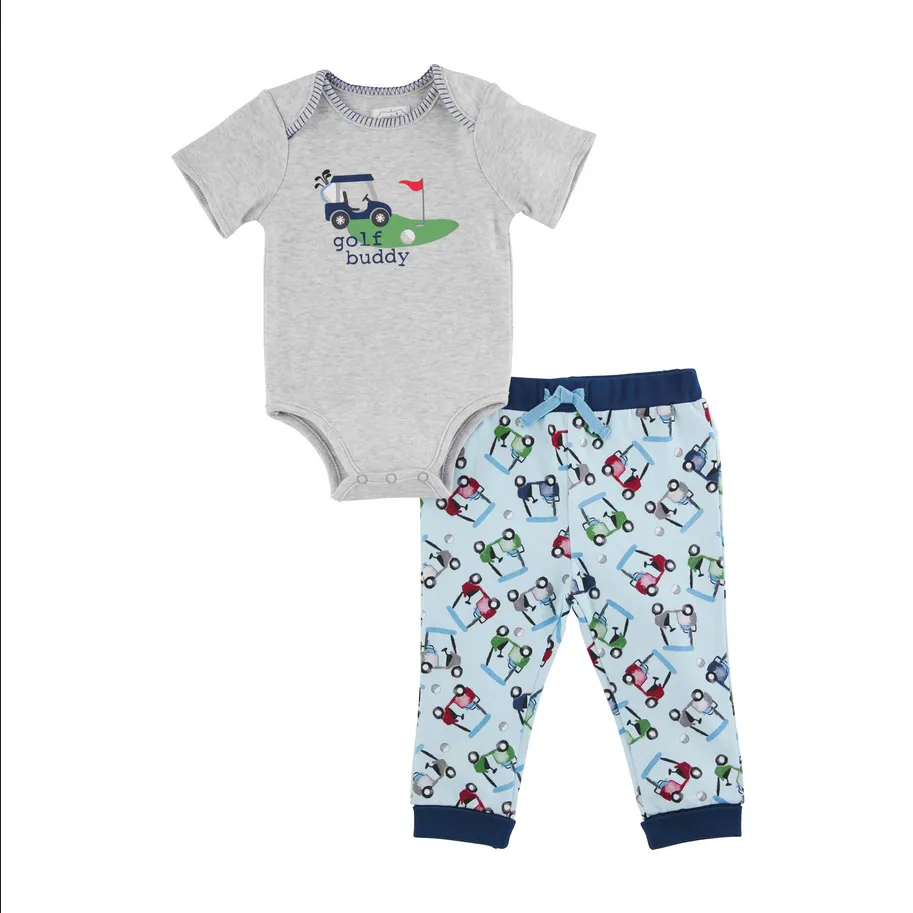 Mudpie Golf Buddy Bodysuit Set