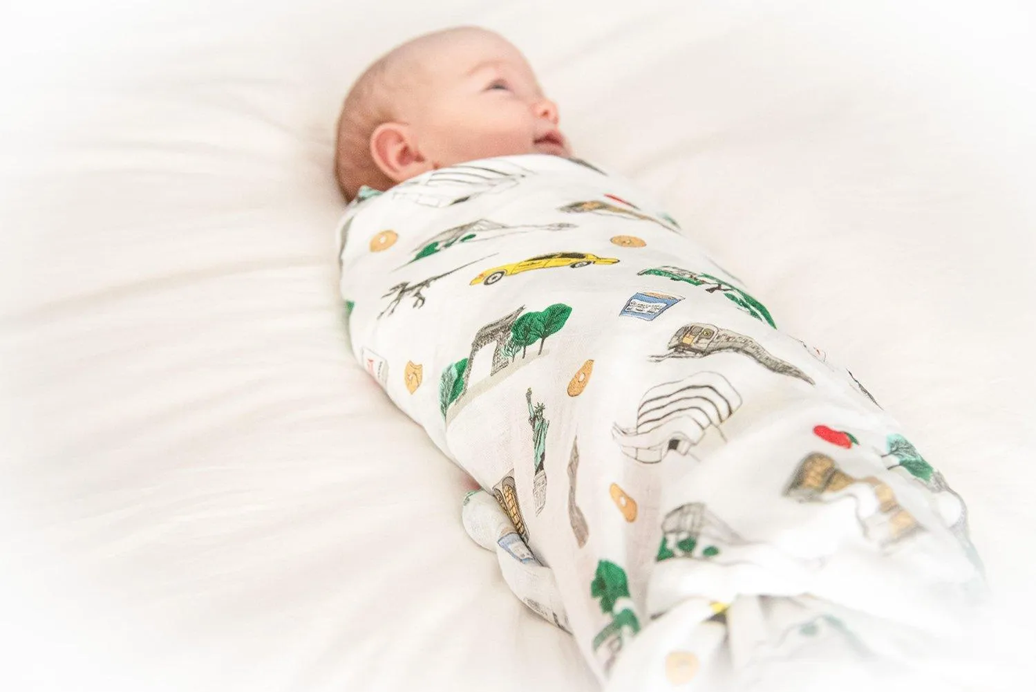 New York City Baby Muslin Swaddle Receiving Blanket