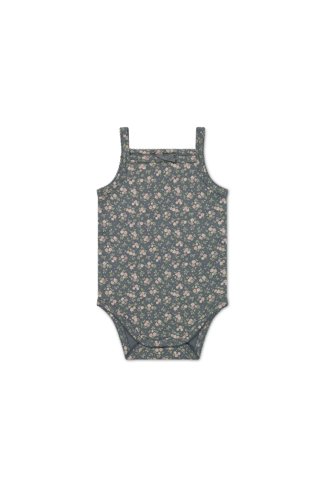 Organic Cotton Bridget Singlet Bodysuit - Rosalie Floral Lava