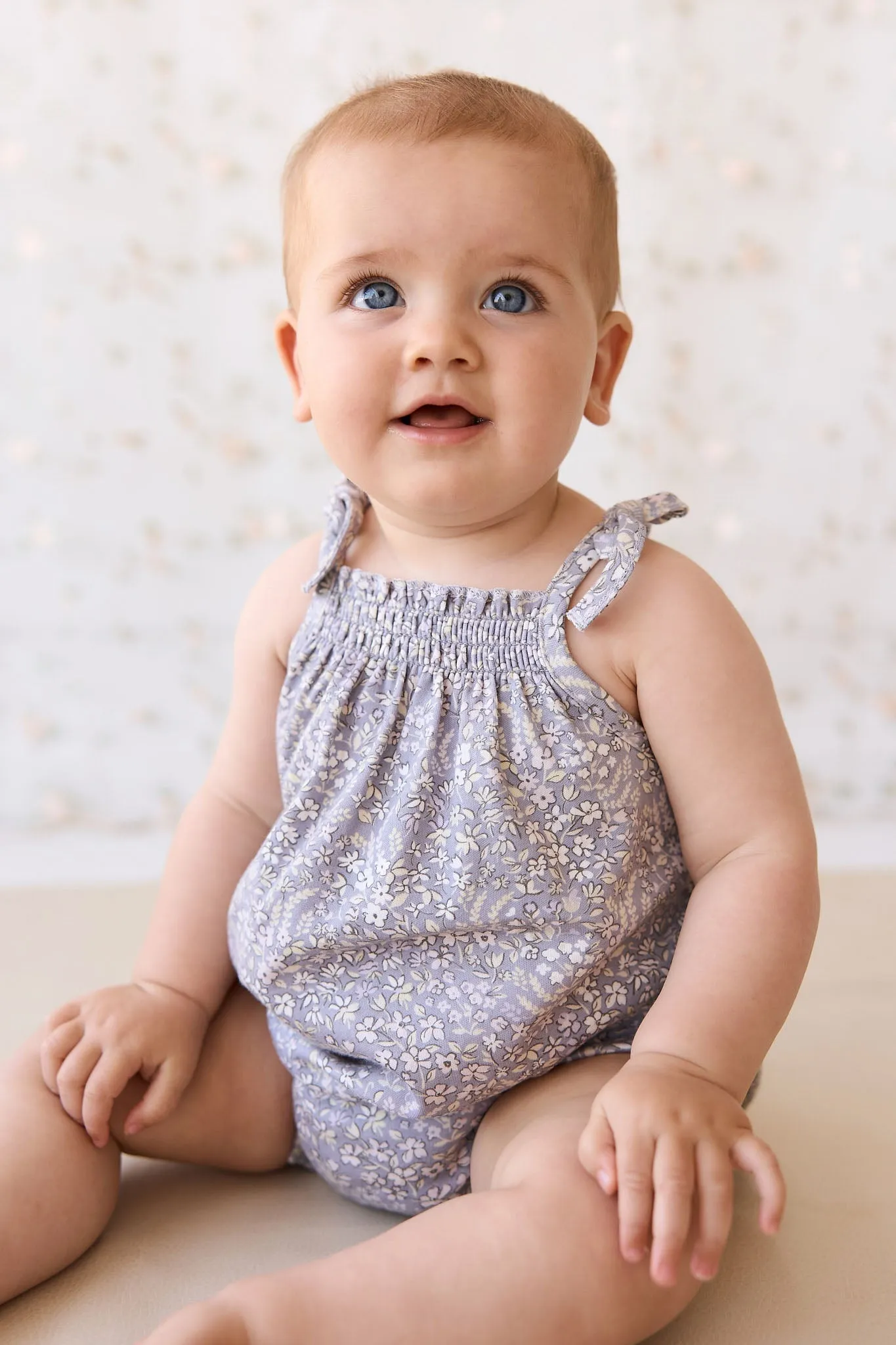 Organic Cotton Cassie Playsuit - April Lilac