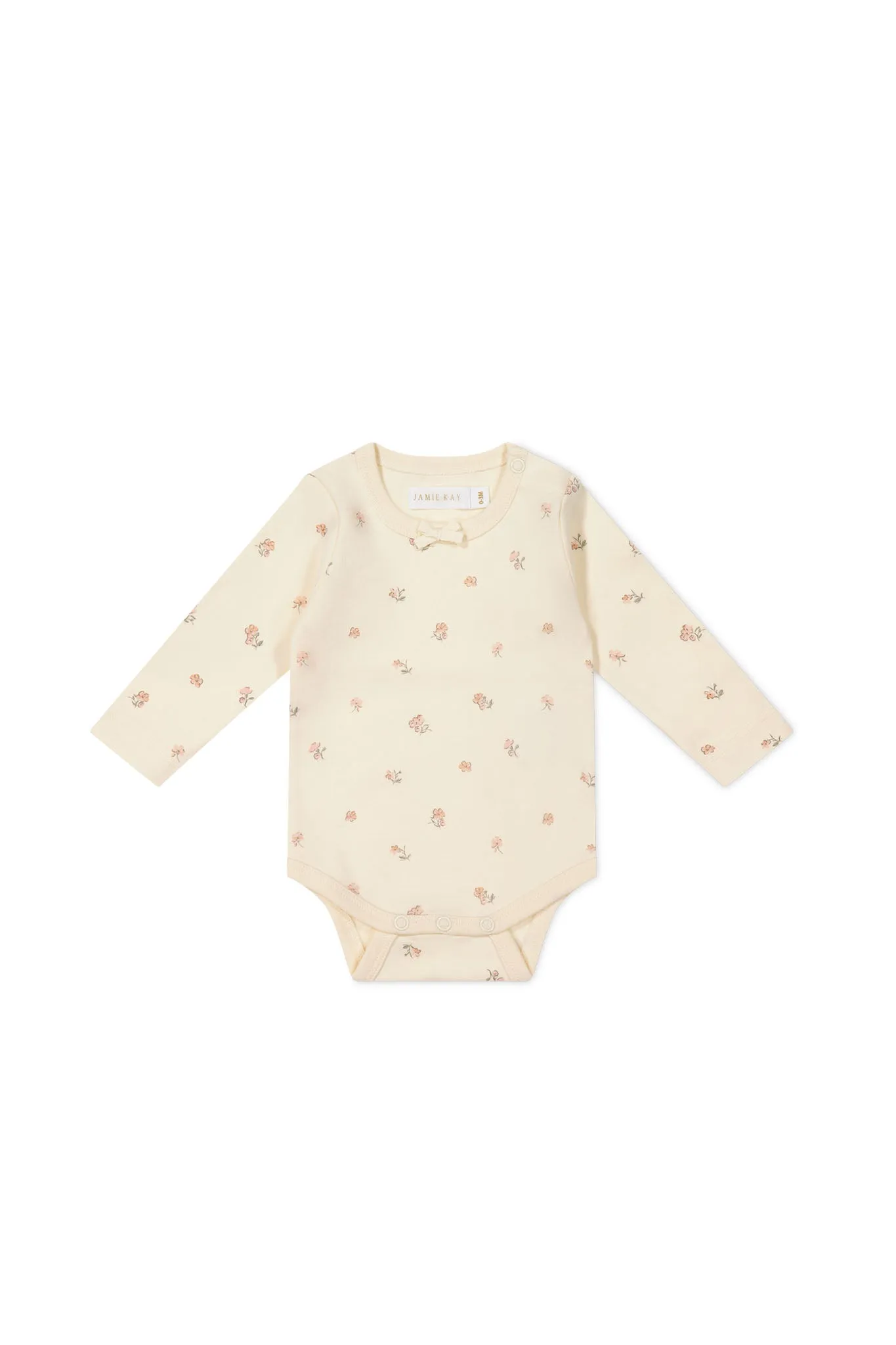 Organic Cotton Long Sleeve Bodysuit - Meredith Egret