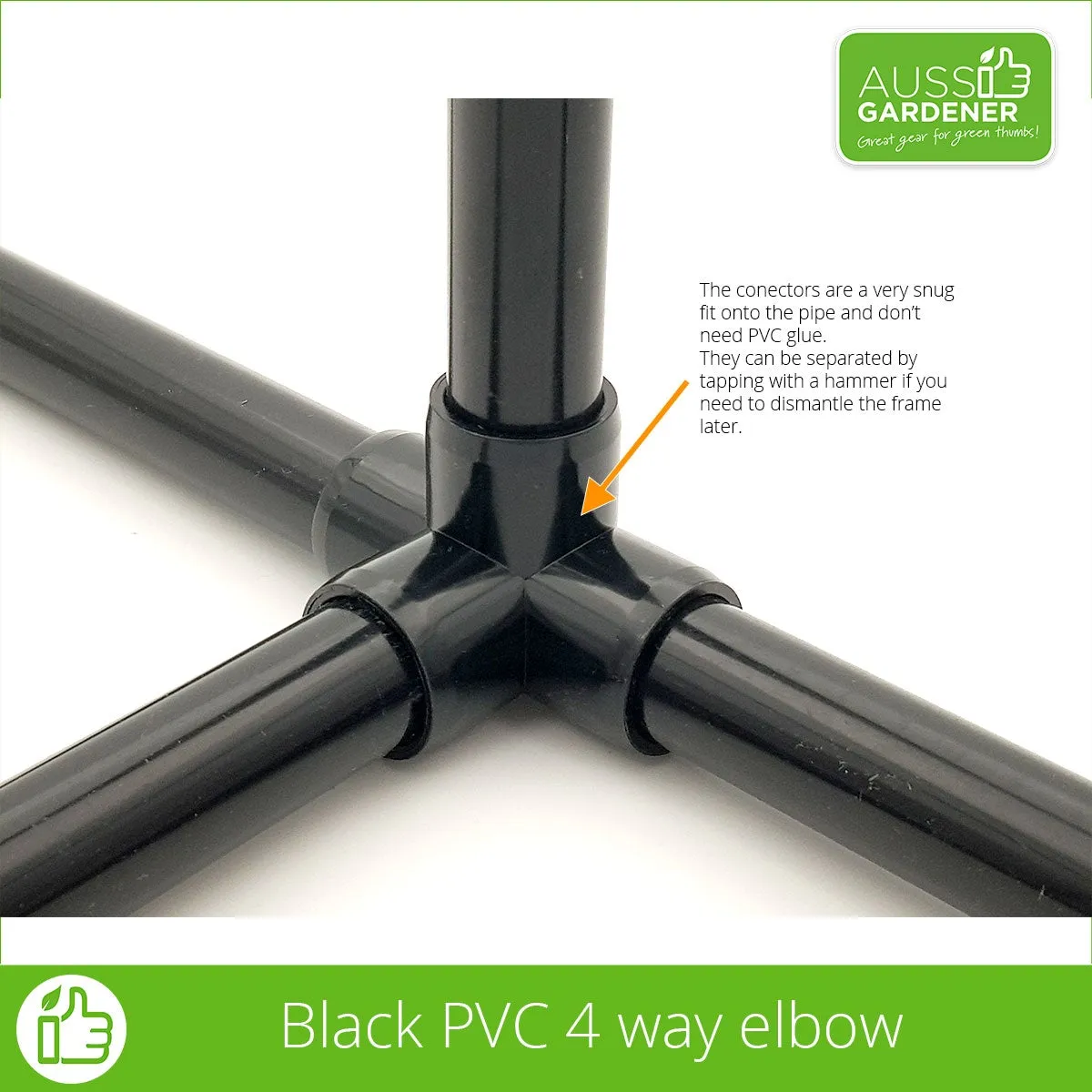 PestFree Parts: Black PVC 4 way extension elbow