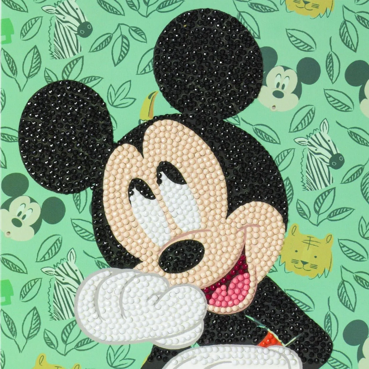 "Happy Mickey" Crystal Art Card 18x18cm