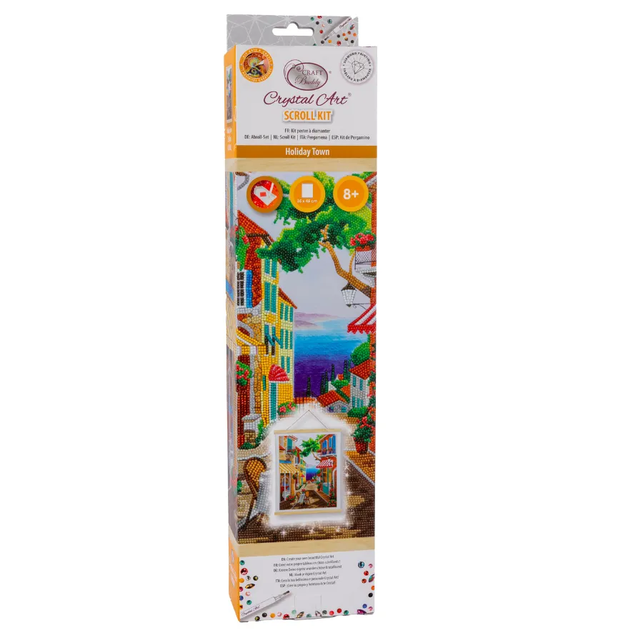 "Holiday Town" Crystal Art Scroll Kit