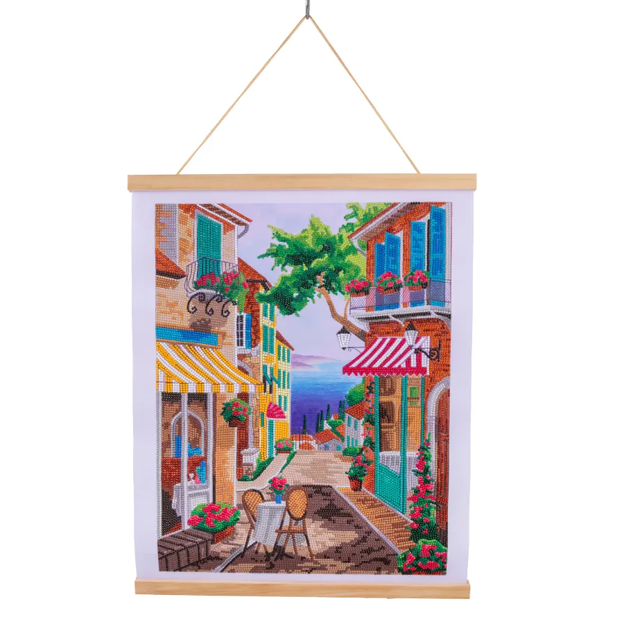 "Holiday Town" Crystal Art Scroll Kit