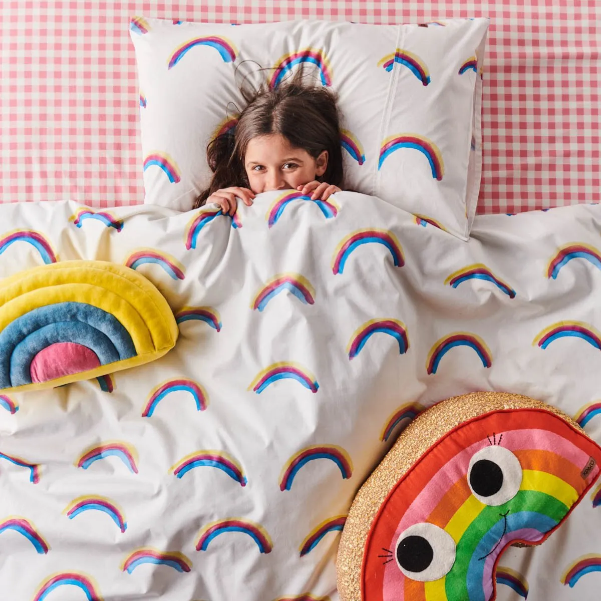 Rainbow Love Organic Cotton Quilt Cover