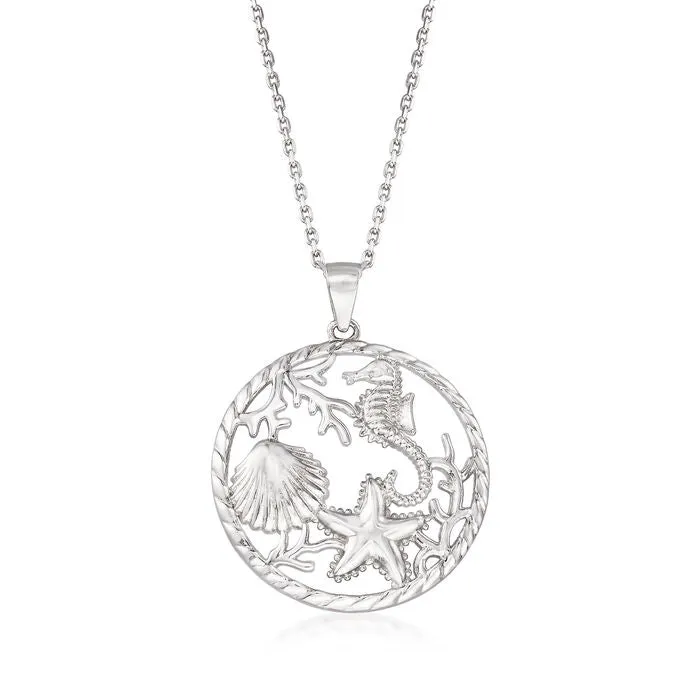 Ross-Simons Sterling Silver Sea of Life Necklace