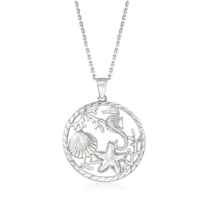 Ross-Simons Sterling Silver Sea of Life Necklace