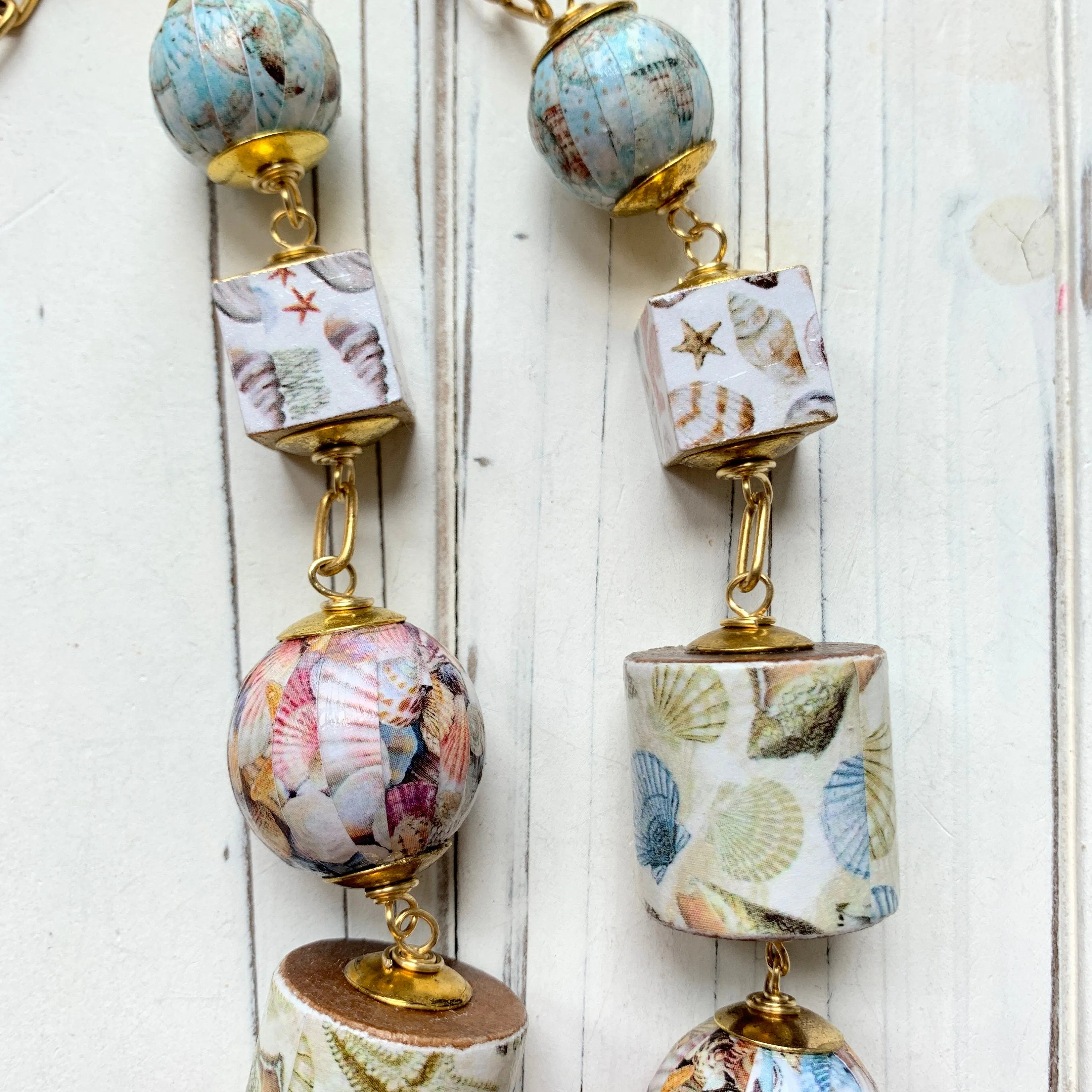 Seascapes Decoupaged Seashell Necklace