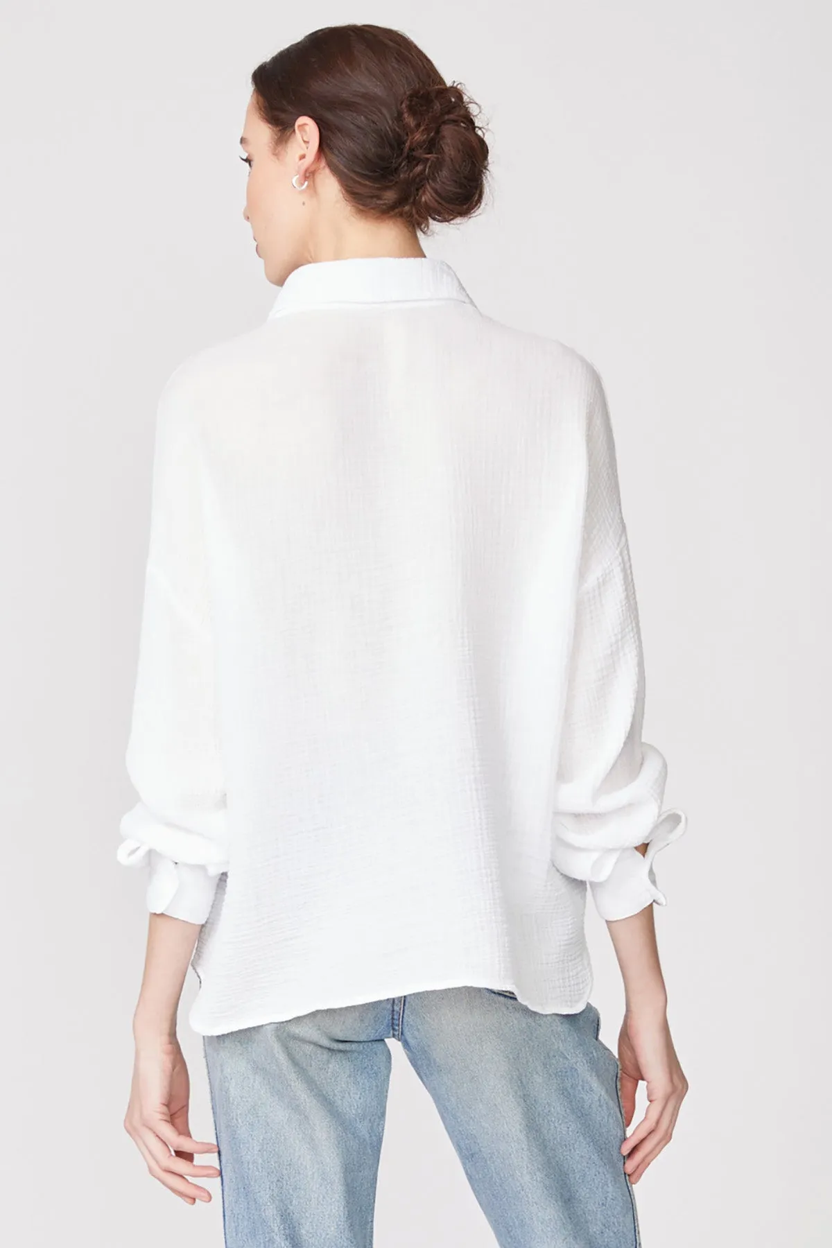 Stateside Gauze Oversized Shirt in White