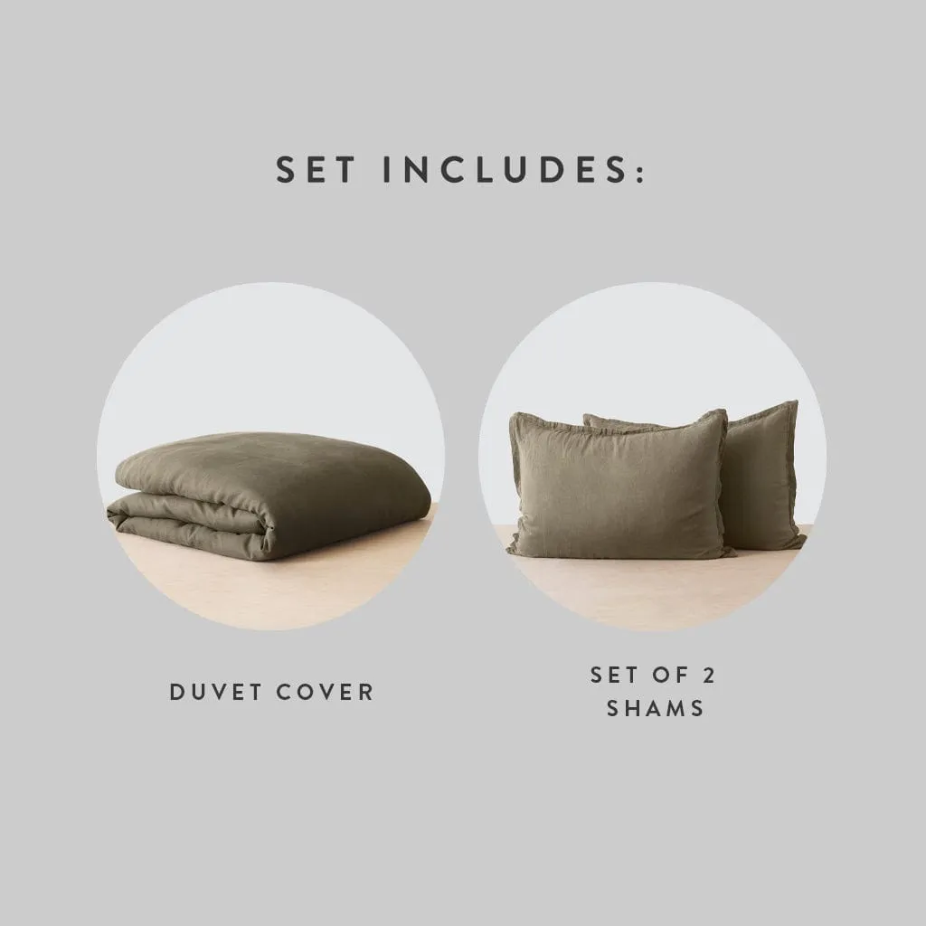 Stonewashed Linen Duvet Cover