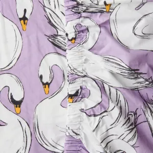 Swan Lake Organic Cotton Fitted Sheet