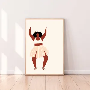 Wall Art Hula Girl