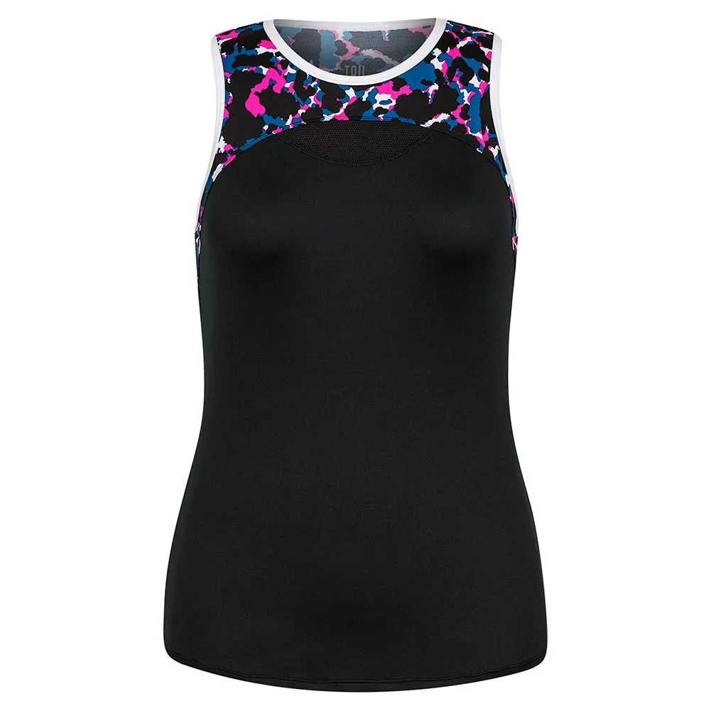 Women's Ireland Tennis Tank Black and Quest